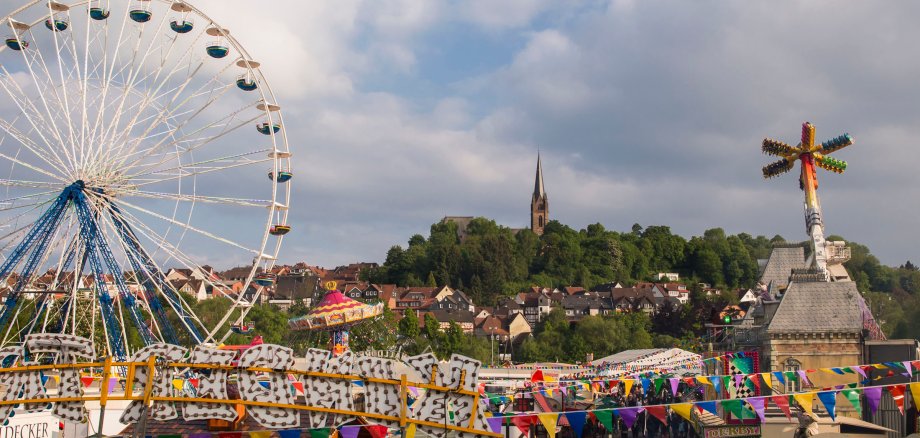 Riesenrad auf dem Frankenberger Pfingstmarkt