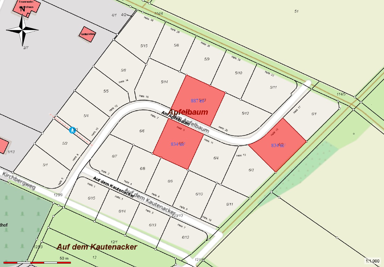 Ausschnitt aus dem B-Plan Am Apfelbaum