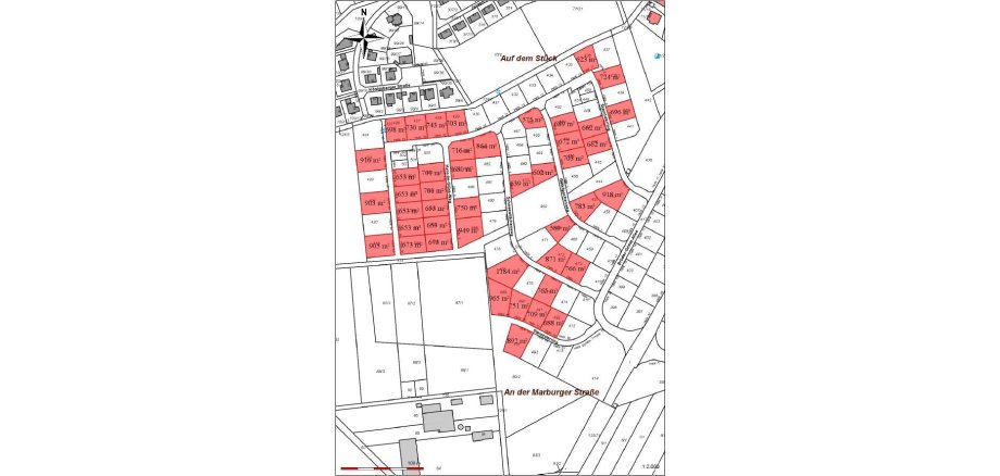 Ausschnitt aus dem B-Plan Marburger Straße