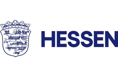 Logo des Landes Hessen mit Wappenlöwe und Schriftzug Hessen
