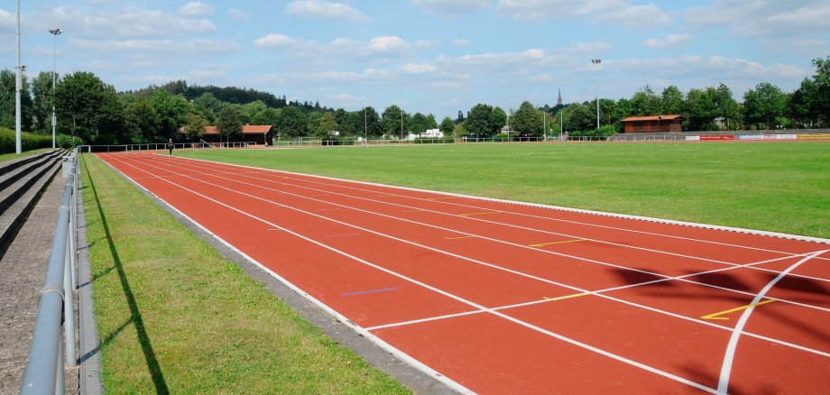 Laufbahn in einem Sportstadion
