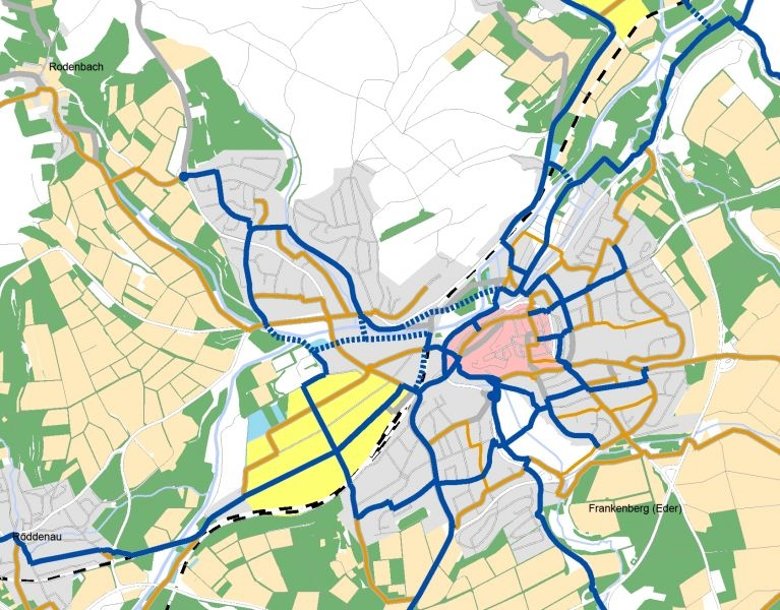 Zielnetzplan des Radwegekonzeptes
